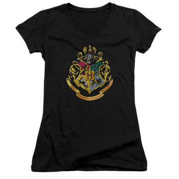Harry Potter Hogwarts Crest Juniors V-Neck T-Shirt Juniors V-Neck T-Shirt Harry Potter   