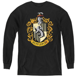 Harry Potter Hufflepuff Crest - Youth Long Sleeve T-Shirt Youth Long Sleeve T-Shirt Harry Potter   