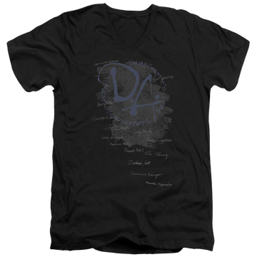 Black men's v-neck t-shirt with Harry Potter Dumbledores Army graphic
