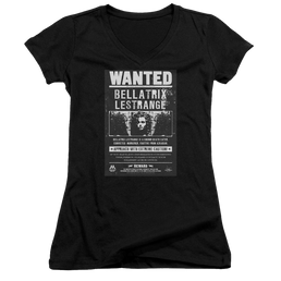 Harry Potter Wanted Bellatrix Juniors V-Neck T-Shirt Juniors V-Neck T-Shirt Harry Potter   