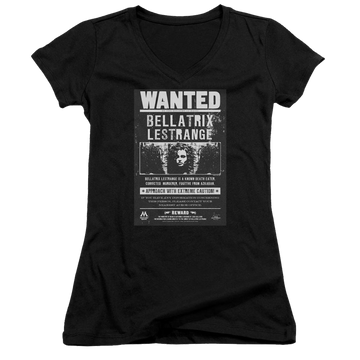 Harry Potter Wanted Bellatrix Juniors V-Neck T-Shirt Juniors V-Neck T-Shirt Harry Potter   