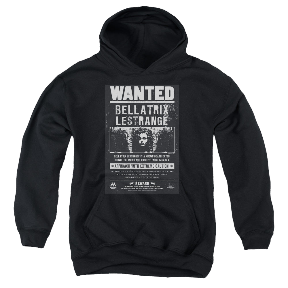 Harry Potter Wanted Bellatrix - Youth Hoodie Youth Hoodie (Ages 8-12) Harry Potter   