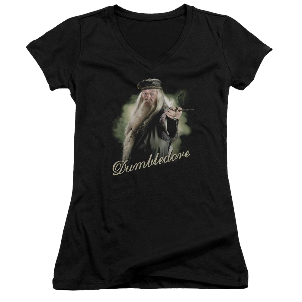 Harry Potter Dumbledore Wand Juniors V-Neck T-Shirt Juniors V-Neck T-Shirt Harry Potter   