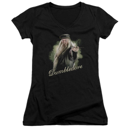Harry Potter Dumbledore Wand Juniors V-Neck T-Shirt Juniors V-Neck T-Shirt Harry Potter   