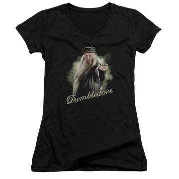 Harry Potter Dumbledore Wand Juniors V-Neck T-Shirt Juniors V-Neck T-Shirt Harry Potter   