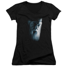 Harry Potter Dumbledore Face Juniors V-Neck T-Shirt Juniors V-Neck T-Shirt Harry Potter   