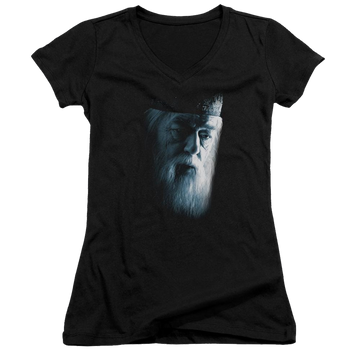 Harry Potter Dumbledore Face Juniors V-Neck T-Shirt Juniors V-Neck T-Shirt Harry Potter   