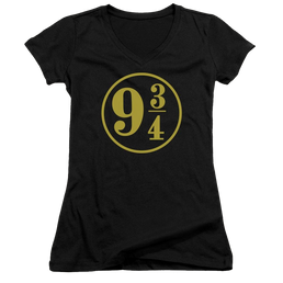 Harry Potter 9 3/4 Juniors V-Neck T-Shirt Juniors V-Neck T-Shirt Harry Potter   