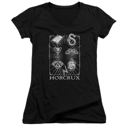 Harry Potter Horcrux Symbols Juniors V-Neck T-Shirt Juniors V-Neck T-Shirt Harry Potter   