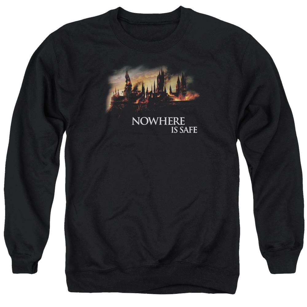 Harry Potter Burning Hogwarts Men's Crewneck Sweatshirt Men's Crewneck Sweatshirt Harry Potter   