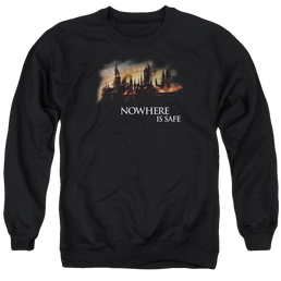 Harry Potter Burning Hogwarts Men's Crewneck Sweatshirt Men's Crewneck Sweatshirt Harry Potter   