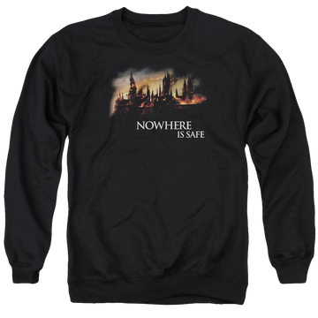 Harry Potter Burning Hogwarts Men's Crewneck Sweatshirt Men's Crewneck Sweatshirt Harry Potter   