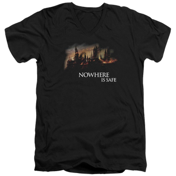 Harry Potter Burning Hogwarts Men's V-Neck T-Shirt Men's V-Neck T-Shirt Harry Potter   