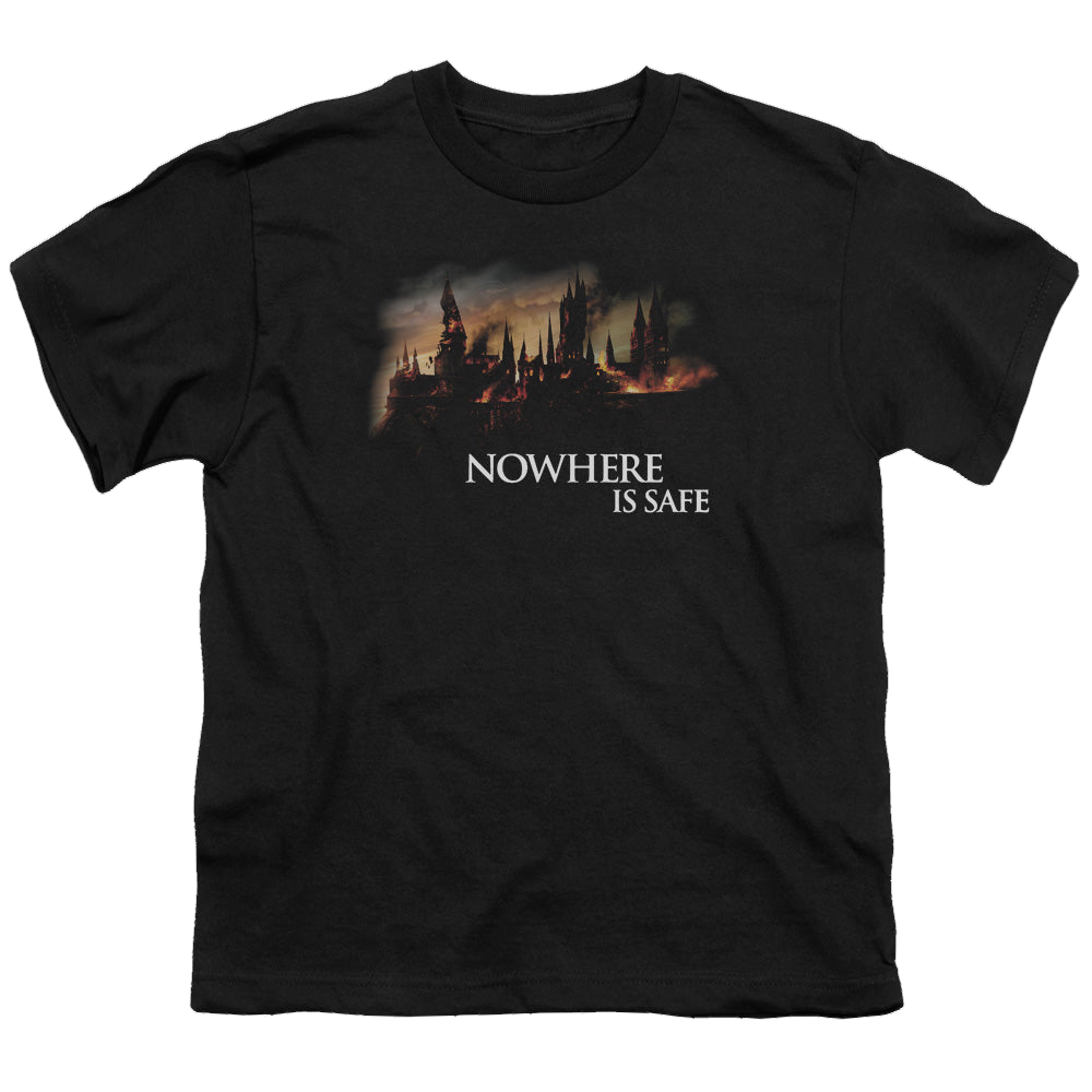 Harry Potter Burning Hogwarts - Youth T-Shirt Youth T-Shirt (Ages 8-12) Harry Potter   