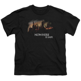 Harry Potter Burning Hogwarts - Youth T-Shirt Youth T-Shirt (Ages 8-12) Harry Potter   
