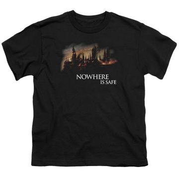Harry Potter Burning Hogwarts - Youth T-Shirt Youth T-Shirt (Ages 8-12) Harry Potter   