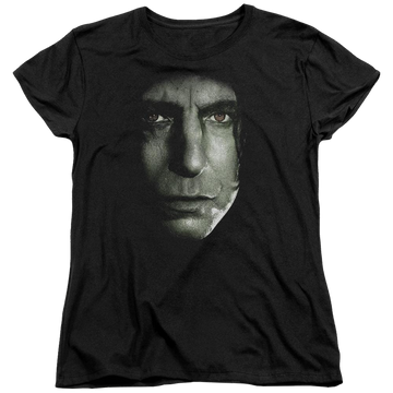 Black women's t-shirt with Harry Potter Snape Head graphic