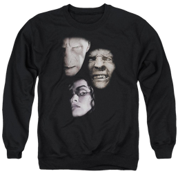 Harry Potter Villian Heads Men's Crewneck Sweatshirt Men's Crewneck Sweatshirt Harry Potter   