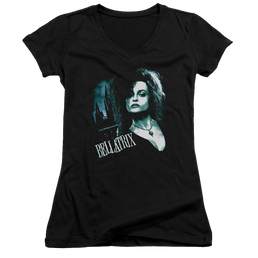 Harry Potter Bellatrix Closeup Juniors V-Neck T-Shirt Juniors V-Neck T-Shirt Harry Potter   