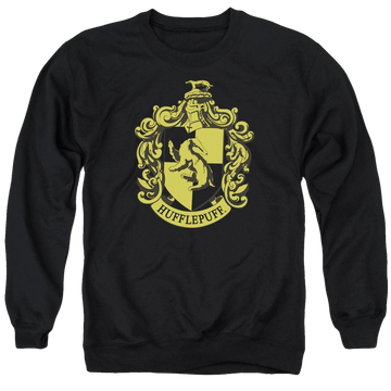 Harry Potter Hufflepuff Crest Men's Crewneck Sweatshirt Men's Crewneck Sweatshirt Harry Potter   