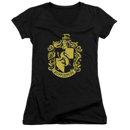 Harry Potter Hufflepuff Crest Juniors V-Neck T-Shirt Juniors V-Neck T-Shirt Harry Potter   