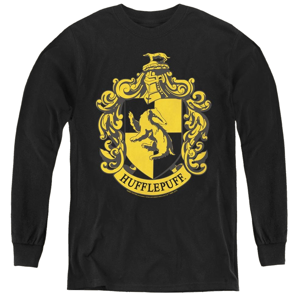 Harry Potter Hufflepuff Crest - Youth Long Sleeve T-Shirt Youth Long Sleeve T-Shirt Harry Potter   