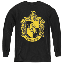 Harry Potter Hufflepuff Crest - Youth Long Sleeve T-Shirt Youth Long Sleeve T-Shirt Harry Potter   