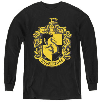 Harry Potter Hufflepuff Crest - Youth Long Sleeve T-Shirt Youth Long Sleeve T-Shirt Harry Potter   