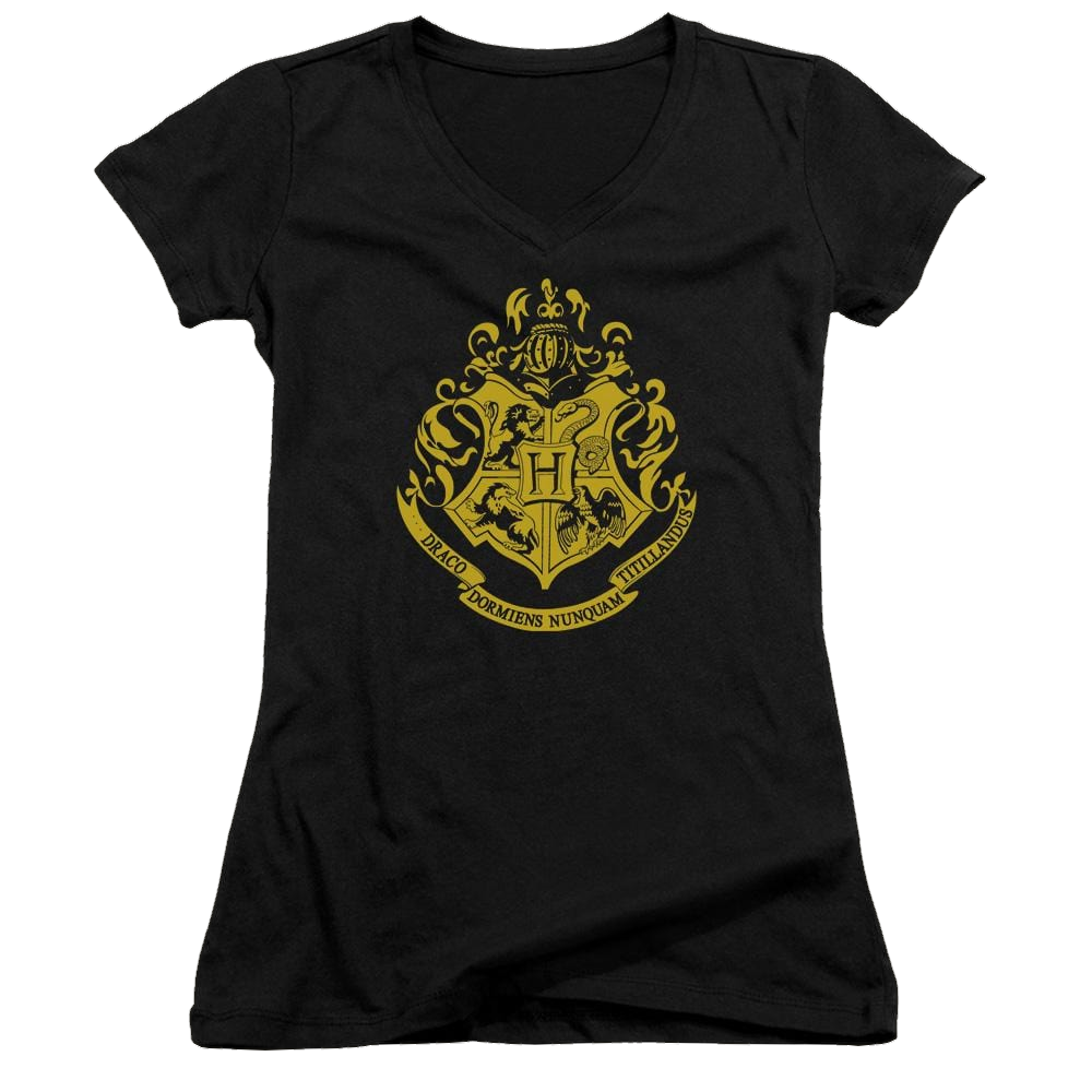 Harry Potter Hogwarts Crest Juniors V-Neck T-Shirt Juniors V-Neck T-Shirt Harry Potter   