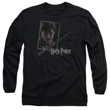 Harry Potter Harrys Wand Portrait Men's Long Sleeve T-Shirt Men's Long Sleeve T-Shirt Harry Potter   