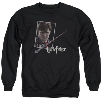 Harry Potter Harrys Wand Portrait Men's Crewneck Sweatshirt Men's Crewneck Sweatshirt Harry Potter   