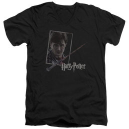 Harry Potter Harrys Wand Portrait Men's V-Neck T-Shirt Men's V-Neck T-Shirt Harry Potter   