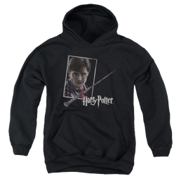 Harry Potter Harrys Wand Portrait - Youth Hoodie Youth Hoodie (Ages 8-12) Harry Potter   