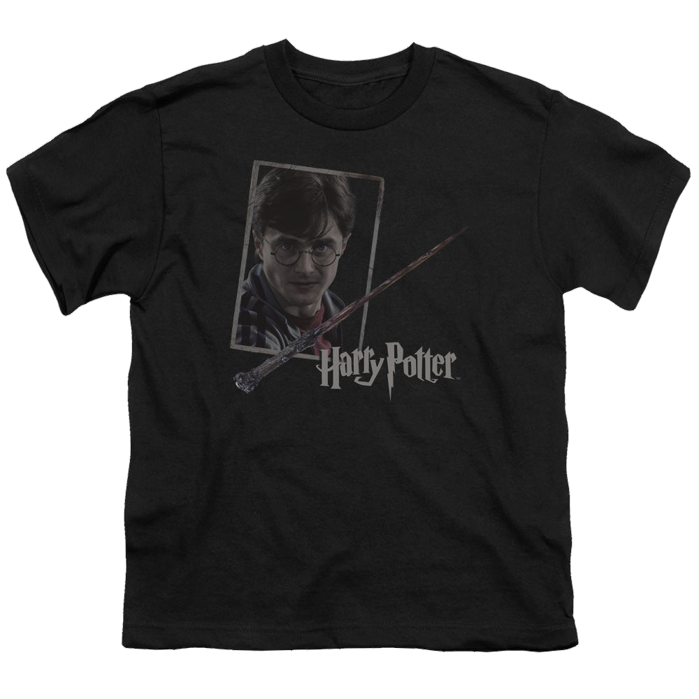 Harry Potter Harrys Wand Portrait - Youth T-Shirt Youth T-Shirt (Ages 8-12) Harry Potter   