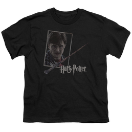 Harry Potter Harrys Wand Portrait - Youth T-Shirt Youth T-Shirt (Ages 8-12) Harry Potter   