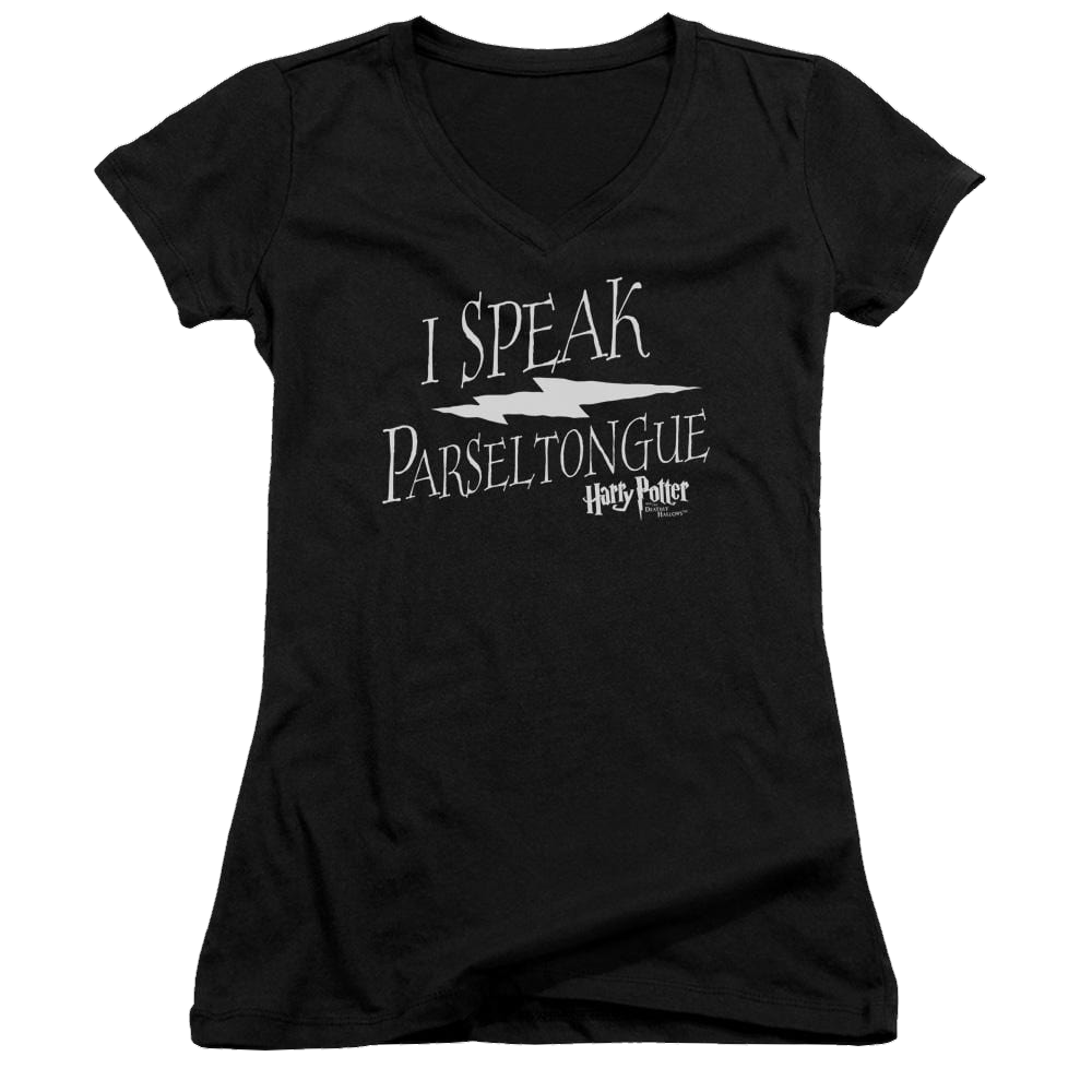 Harry Potter I Speak Parseltongue Juniors V-Neck T-Shirt Juniors V-Neck T-Shirt Harry Potter   