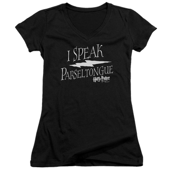 Harry Potter I Speak Parseltongue Juniors V-Neck T-Shirt Juniors V-Neck T-Shirt Harry Potter   
