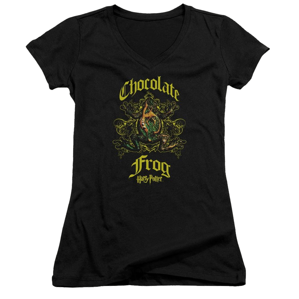 Harry Potter Chocolate Frog Juniors V-Neck T-Shirt Juniors V-Neck T-Shirt Harry Potter   