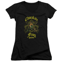 Harry Potter Chocolate Frog Juniors V-Neck T-Shirt Juniors V-Neck T-Shirt Harry Potter   