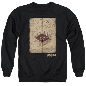 Harry Potter Marauders Map Men's Crewneck Sweatshirt Men's Crewneck Sweatshirt Harry Potter   