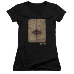 Harry Potter Marauders Map Juniors V-Neck T-Shirt Juniors V-Neck T-Shirt Harry Potter   