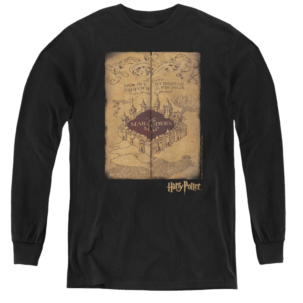 Harry Potter Marauders Map - Youth Long Sleeve T-Shirt Youth Long Sleeve T-Shirt Harry Potter   