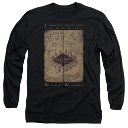 Harry Potter Marauders Map Words Men's Long Sleeve T-Shirt Men's Long Sleeve T-Shirt Harry Potter   