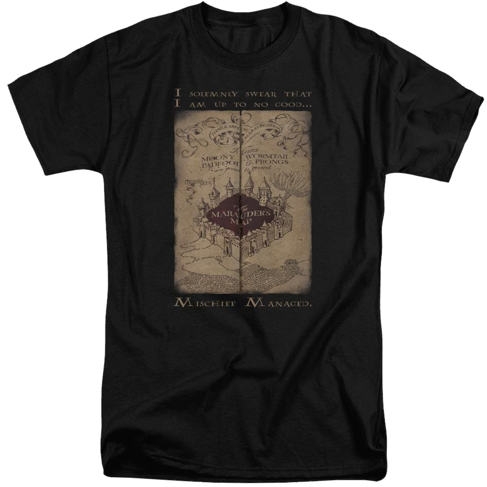 Harry Potter Marauders Map Words Men's Tall Fit T-Shirt Men's Tall Fit T-Shirt Harry Potter   