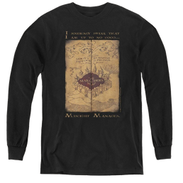Harry Potter Marauders Map Words - Youth Long Sleeve T-Shirt Youth Long Sleeve T-Shirt Harry Potter   