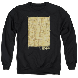 Harry Potter Marauders Map Interior Men's Crewneck Sweatshirt Men's Crewneck Sweatshirt Harry Potter   