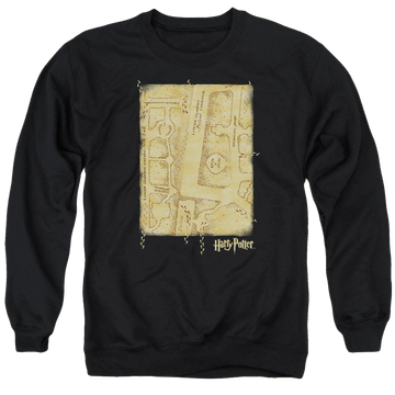 Harry Potter Marauders Map Interior Men's Crewneck Sweatshirt Men's Crewneck Sweatshirt Harry Potter   