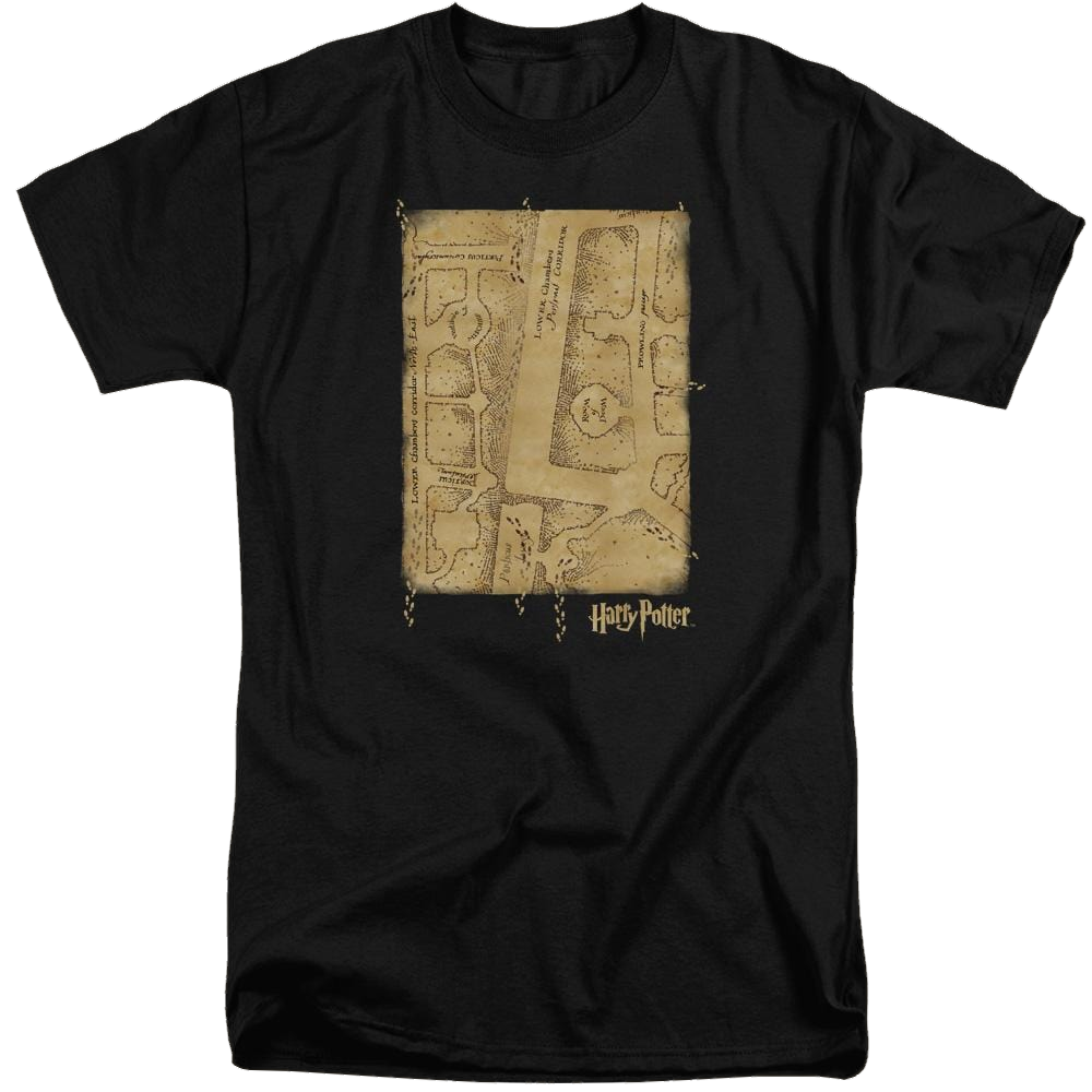 Harry Potter Marauders Map Interior Men's Tall Fit T-Shirt Men's Tall Fit T-Shirt Harry Potter   