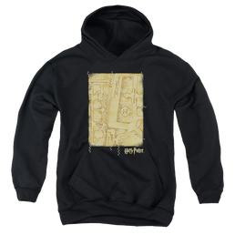 Harry Potter Marauders Map Interior - Youth Hoodie Youth Hoodie (Ages 8-12) Harry Potter   