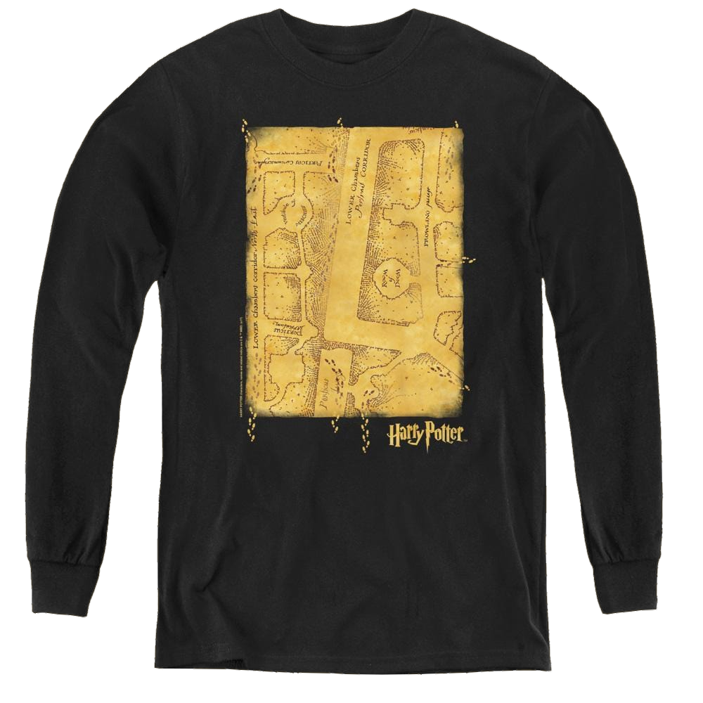 Harry Potter Marauders Map Interior - Youth Long Sleeve T-Shirt Youth Long Sleeve T-Shirt Harry Potter   